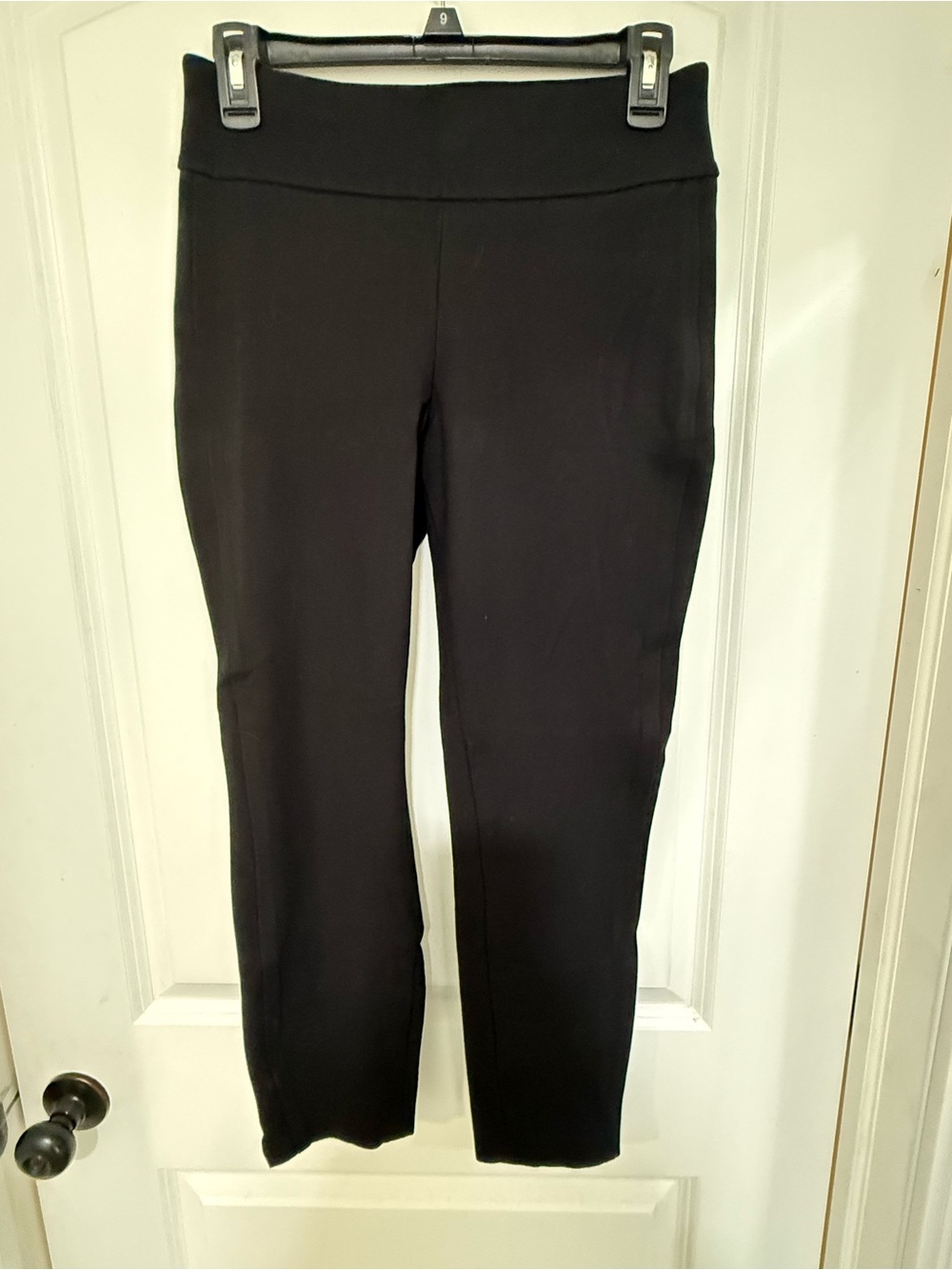 Express Black Columnist Ankle High Rise Knit Pull On Pants - S